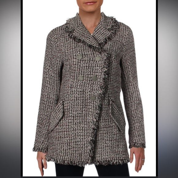 Nic + Zoe Tweed Fringe Blazer size Medium Excellent Condition - Picture 1 of 8